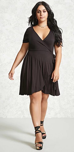 flattering dresses for plus size apple shape