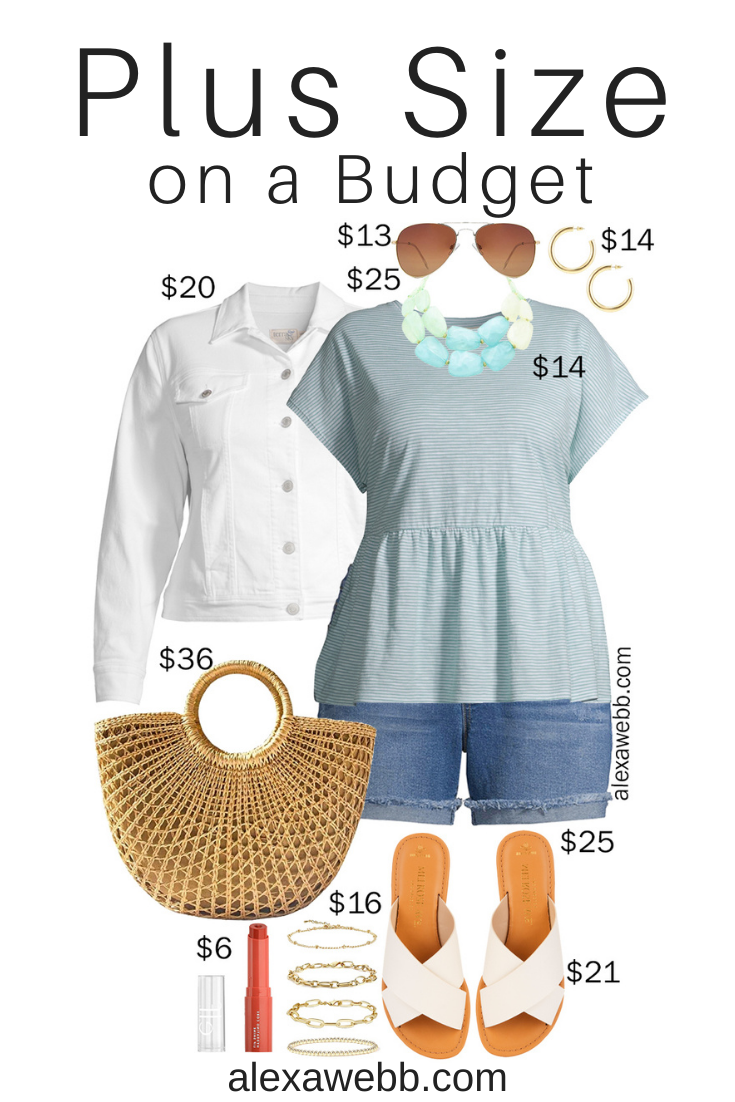 Plus Size on a Budget – Peplum Top Outfit - Alexa Webb