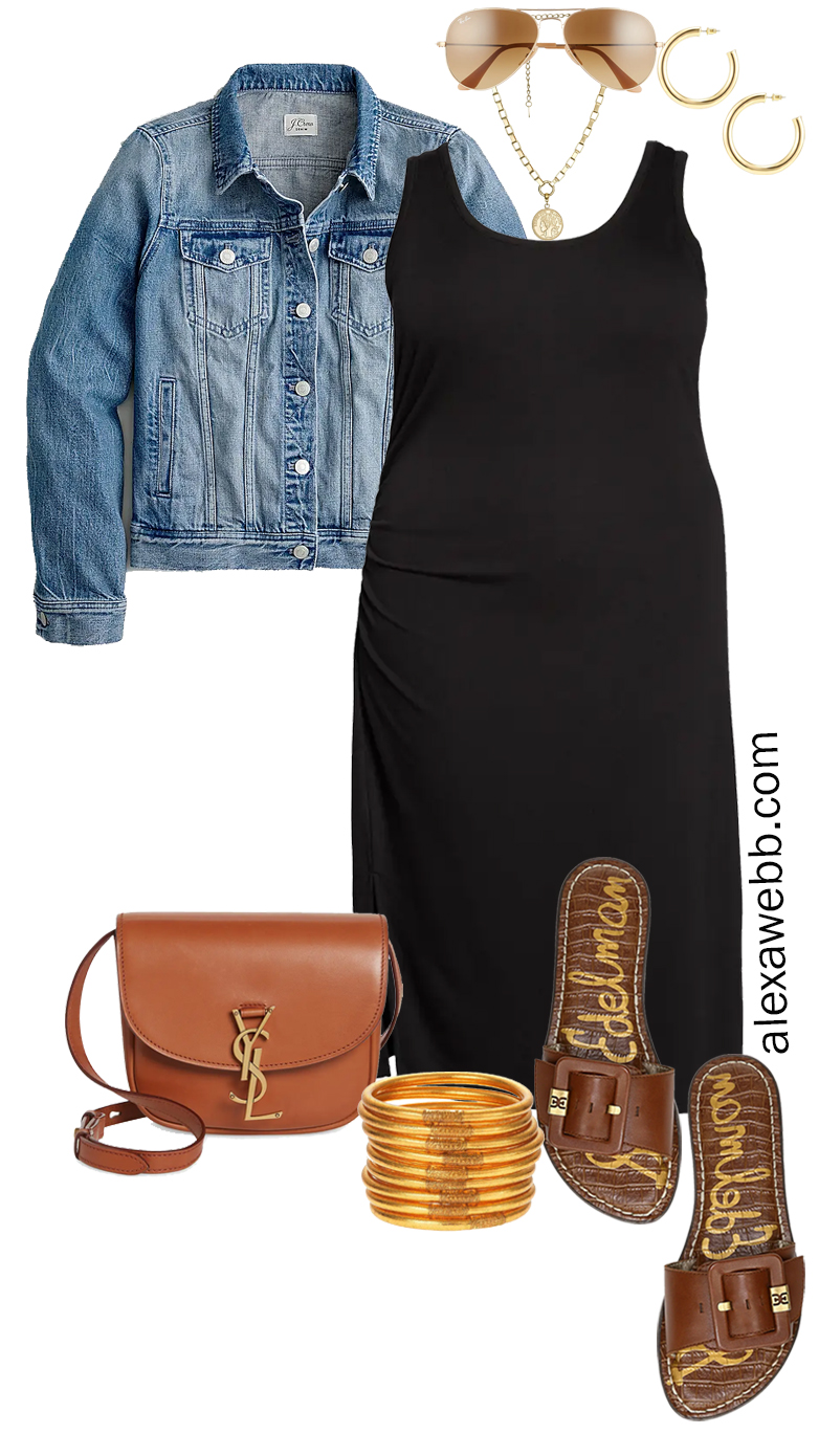 Plus Size Outfit Idea - Black & Taupe - Alexa Webb