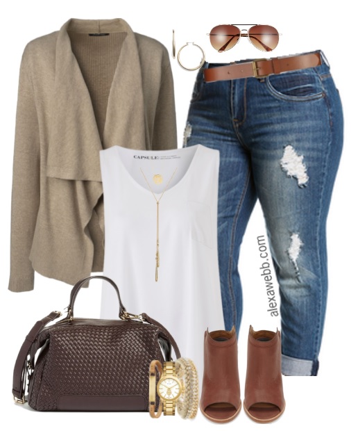 Plus Size Fall Jeans Outfit - Alexa Webb