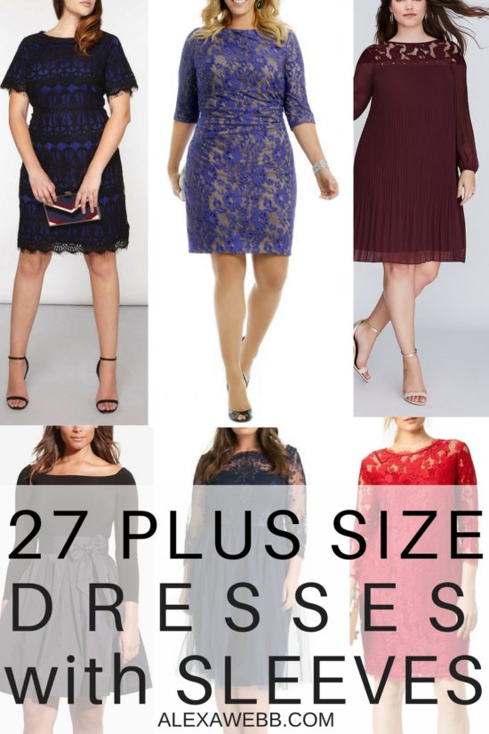 27 Plus Size Wedding Guest Dresses {with Sleeves} - Alexa Webb