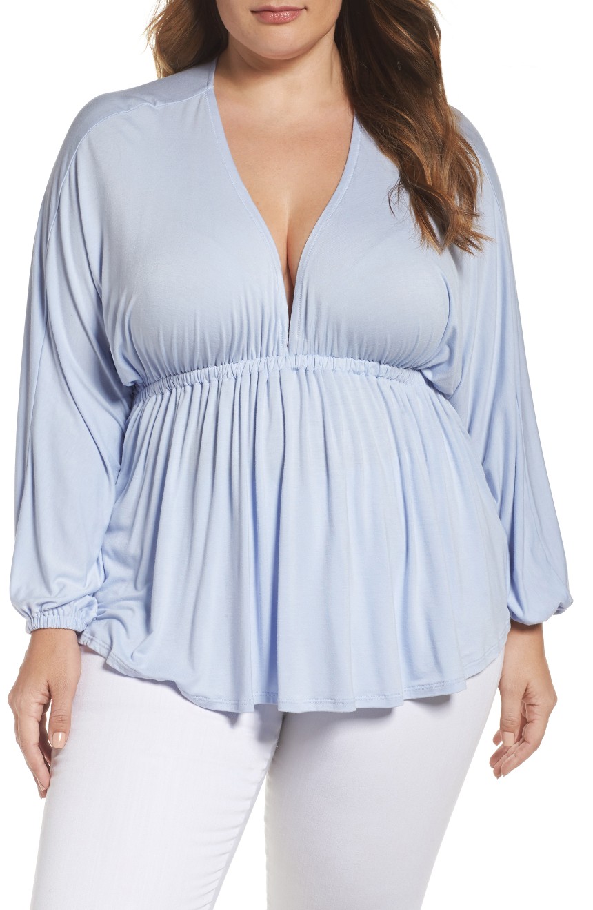 plus-size-plunging-empire-waist-top-outfit-alexa-webb-517-1 - Alexa Webb