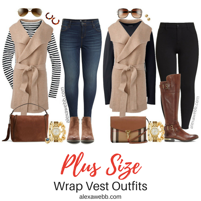 Plus Size Red Puffer Vest Outfits - Alexa Webb