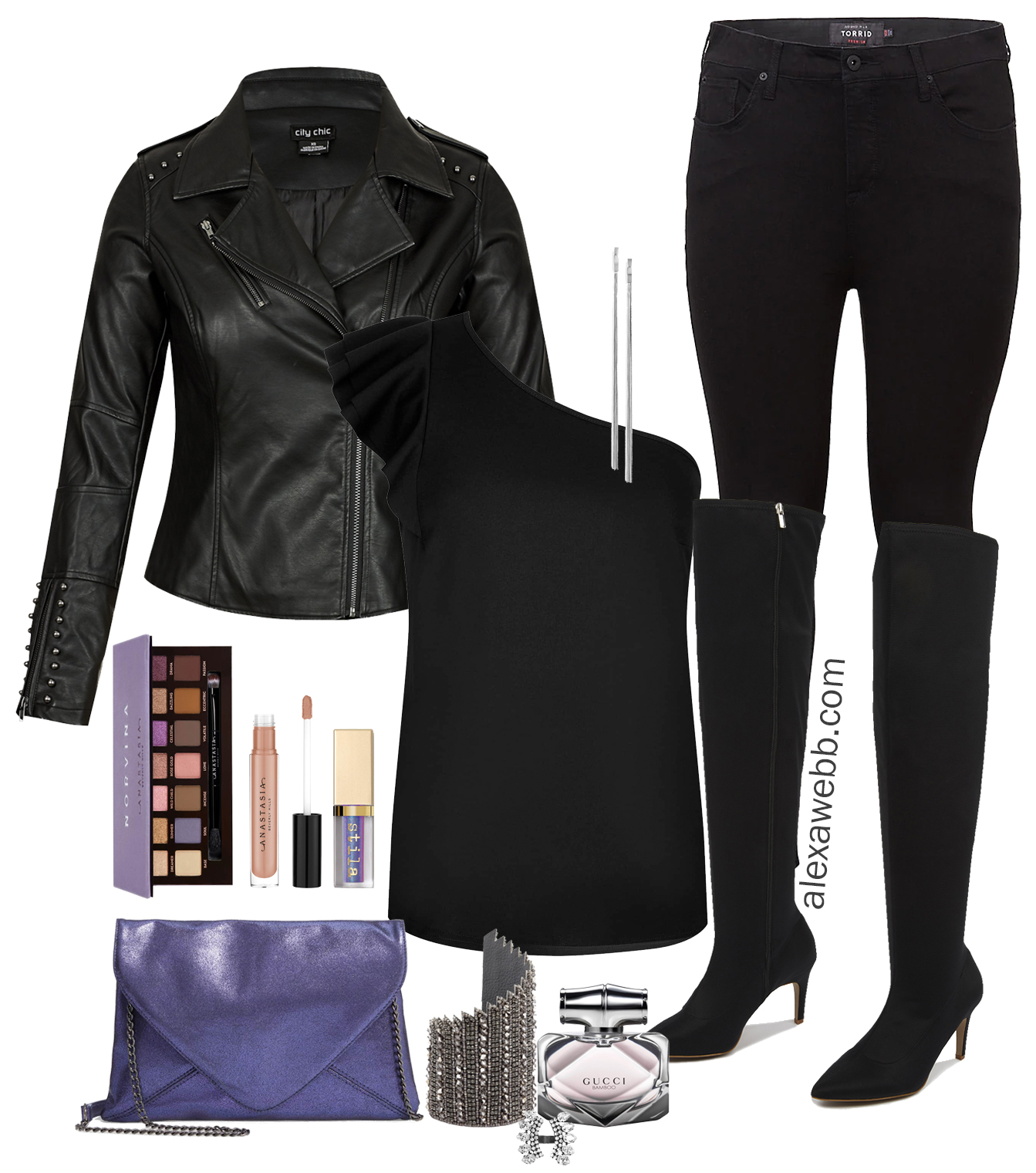 Plus Size Winter Night Out Outfit Alexa Webb