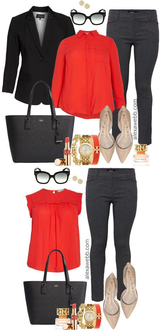 Plus Size Red Pants Work Outfits - Part 2 - Alexa Webb