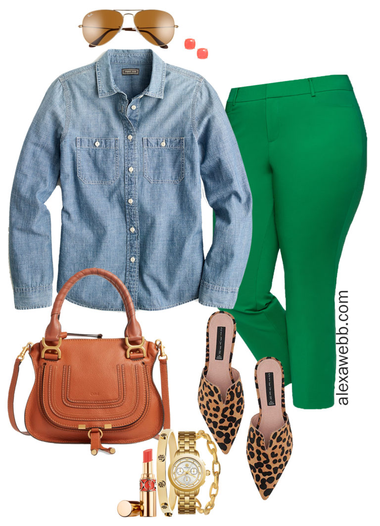 plus size green pants