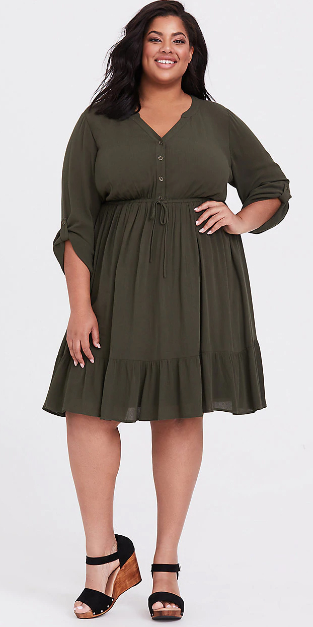 plus size olive shirt