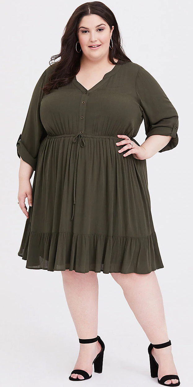 plus size olive shirt