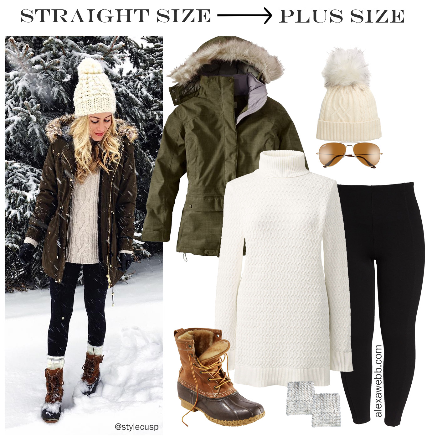 Straight Size to Plus Size - Winter White - Alexa Webb