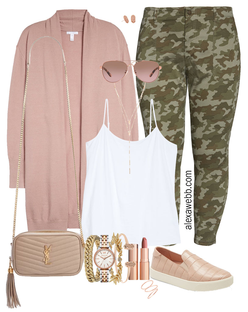 Plus Size Rose Gold Camo Outfit - Alexa Webb