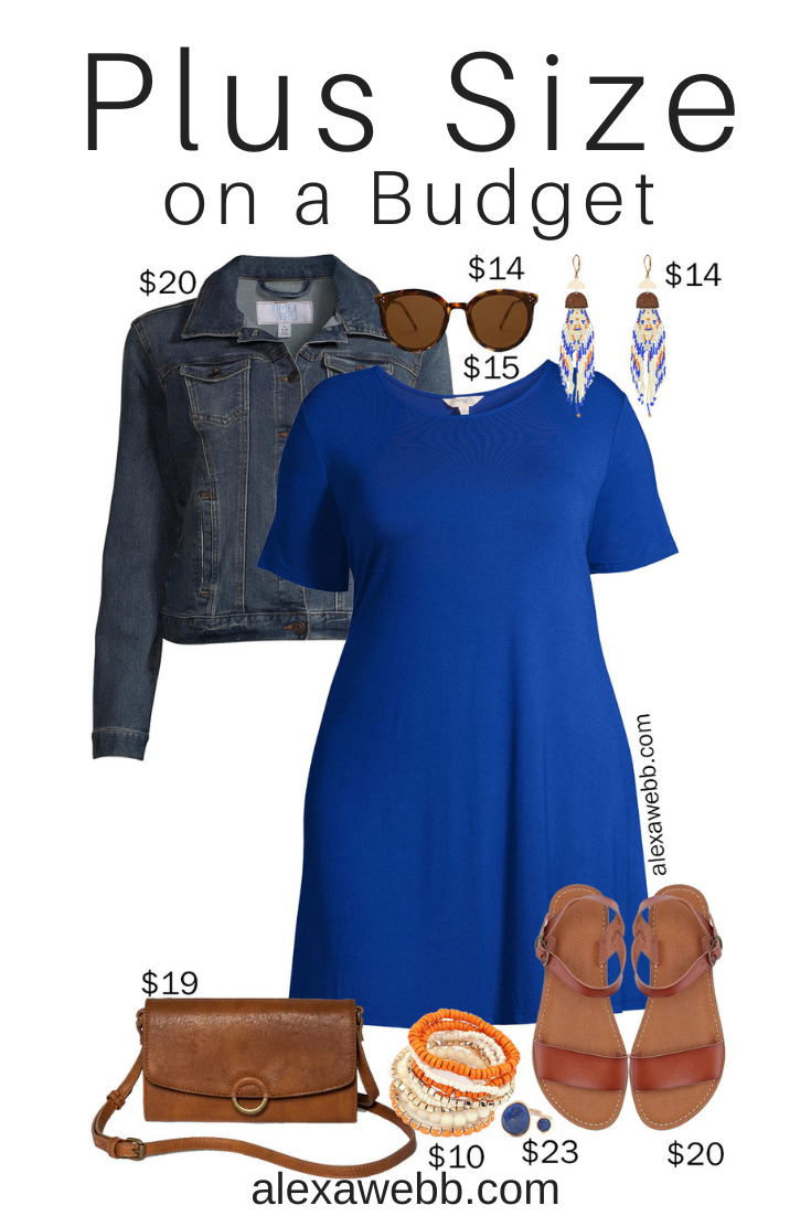 Plus Size on a Budget – Blue Dress Outfit - Alexa Webb