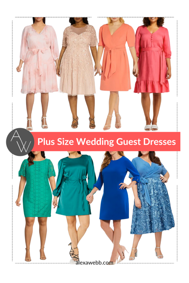 45 Plus Size Summer Wedding Guest Dresses with Sleeves - Alexa Webb