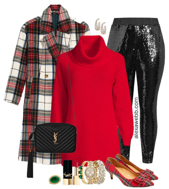 Plus Size Red Pants Outfit - Alexa Webb