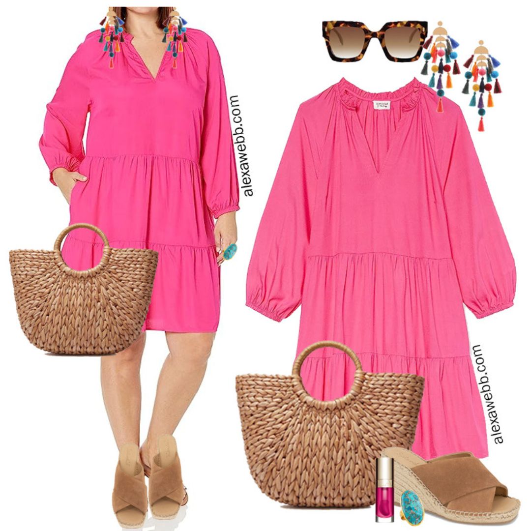 Plus Size Pink Spring Dress - Alexa Webb