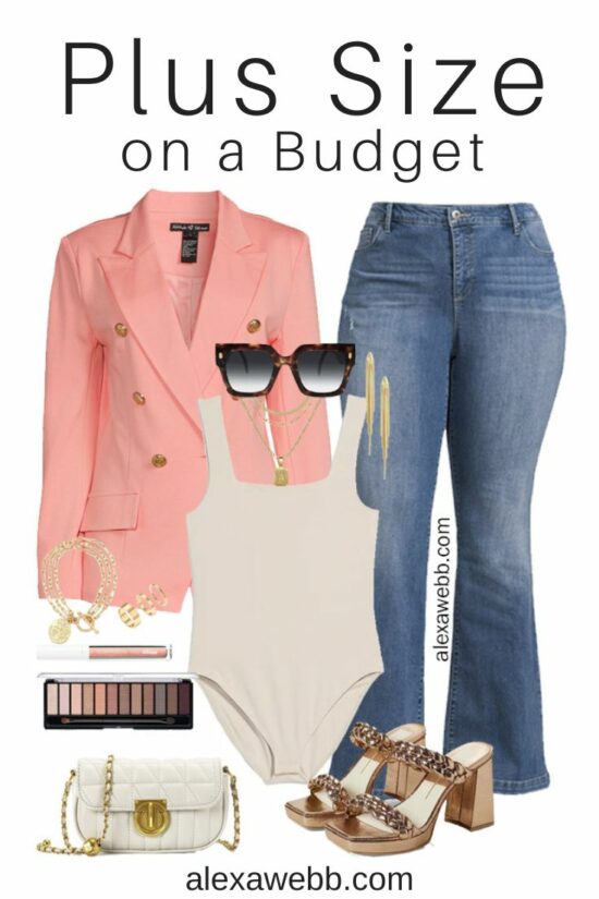 Plus Size on a Budget – Blazer Night Out Outfit - Alexa Webb