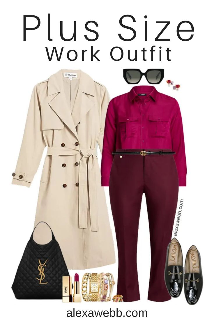 Plus Size Plaid Coat Outfits - Alexa Webb